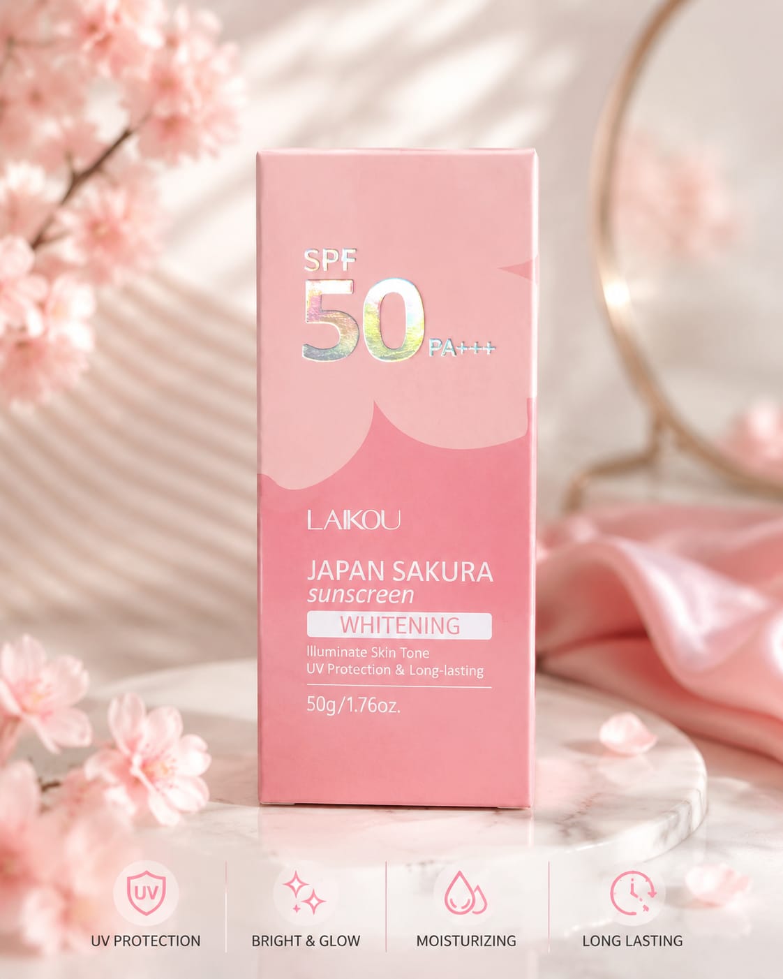 WhatsApp Image 2026-06-22 at 10.03.10 PM (1) LAIKOU Sakura Sunscreen SPF50+ - Image 1
